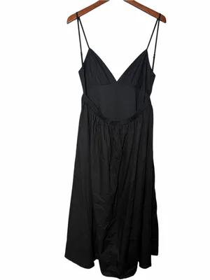Commense Black Coastal Cowgirl Maxi Cotton Dress XL Deep V Open Back Western thumbnail 7