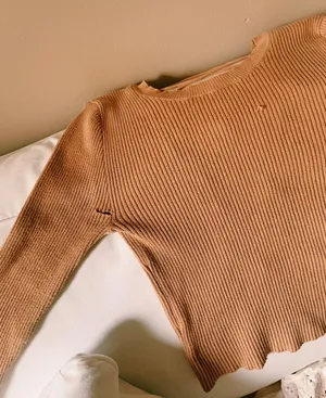 Forever 21 Light Pink Strappy Crop Sweater thumbnail 4