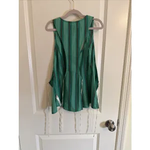 Free People Free-est Green Striped Coconut Top Side Tie Size XS Boho Hippie thumbnail 3