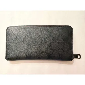 Coach ACCORDION WALLET (COACH F25517) BLACK Signature coated canvas logo thumbnail 2