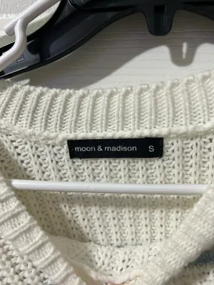 White and Light blue striped sweater thumbnail 2