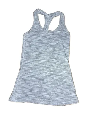 Lululemon Womens Cool Racerback Tank Top Washed Light Gray Size 4 S EUC thumbnail 1