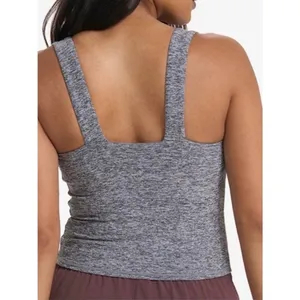 Vuori Women's Heather Gray Elevation Square Neck Crop Tank Top XL thumbnail 9