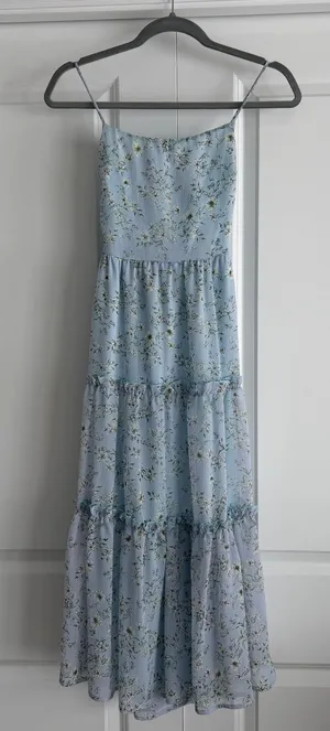 Endless Blu Blue Floral Midi Dress thumbnail 1