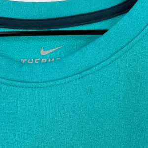 Nike large Teal Crew Sweatshirt thumb holes thumbnail 4