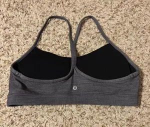 Lululemon Heathered Grey Y Flow Bra thumbnail 2
