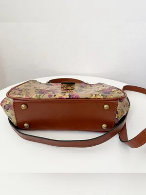 Patricia Nash Gracchi Antique Rose Leather Satchel Crossbody Cottagecore thumbnail 3