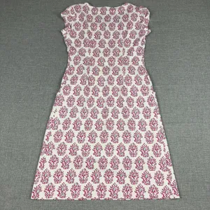 J McLaughlin Dress Womens XS Pink Floral Square Neck Fit Flare Jersey Casual thumbnail 4