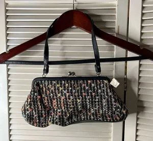 Multicolored Secretary print handle purse thumbnail 2