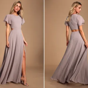 LULUS Elegant Wedding Bridesmaid Romantic Flowy Chic Flutter Sleeve Maxi Dress thumbnail 5