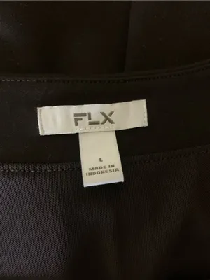 FLX L Black Open Front Blazer Jacket Long Sleeve Minimalist Workwear thumbnail 4