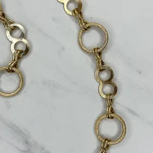 Textured Open Circle Ring Gold Tone Chain Link Belt Small (S) ✨ thumbnail 4