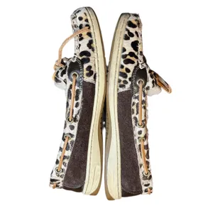 Sperry Top-Sider Boat Shoes Womens Size 8.5 Brown Leopard Faux‎ Fur Lined thumbnail 5
