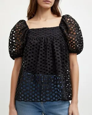Kimchi Blue Urban Outfitters‎ UO Black/Navy baby doll Tunic Size M D31 thumbnail 1
