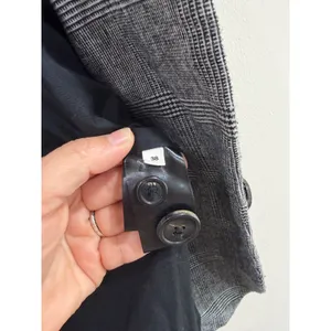 Isabel Marant Etoile Kice Plaid Blazer Grey Wool Blend Minimalist Capsule Sz 38 thumbnail 8