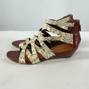 Rebecca Minkoff Strappy Leather Wedge Sandal in‎ Snakeskin Size 6.5 thumbnail 2