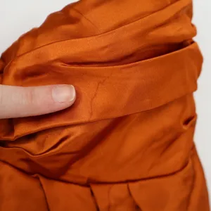 Lulus Memorable Entrance Maxi Dress Womens XS Rust Orange Satin Strapless Fitted thumbnail 6
