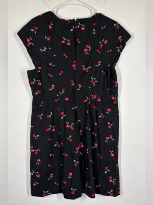 Gap Linen Blend Cherry Mini Dress Size XL thumbnail 3