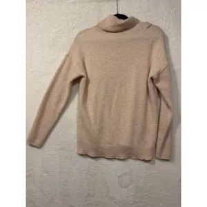 Sundance 100% Cashmere Asymmetrical Turtleneck‎ Sweater Peach Pink RN106205 thumbnail 4