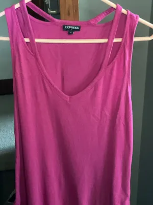 Express Factory Outlet V-Neck Cotton Blend Tank Top Sz. M thumbnail 1
