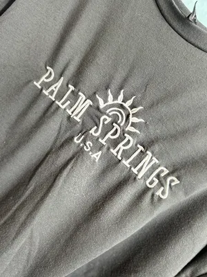 PALM SPRINGS CROP TEE Gray Size M thumbnail 2