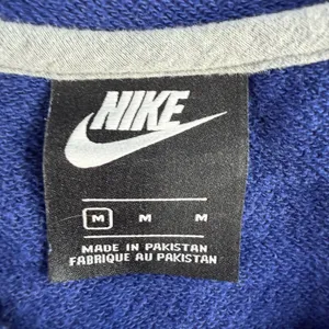 Nike M Medium Hoodie Sweatshirt Classic Swoosh Pullover Deep V-Neck Lace Up Blue thumbnail 4