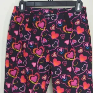 I.AM.GIA Womens Rylee Cropped Pants Black Pink‎ Hearts Stretch XS thumbnail 5
