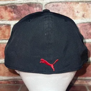 Pre-Owned PUMA Black Stretch Fit Hat Cap Activewear Athleisure Sz L/XL PEHW1129 thumbnail 4