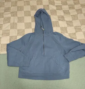 NWOT Lululemon Scuba Oversized Half-Zip Hoodie Aero Blue XS/S thumbnail 1