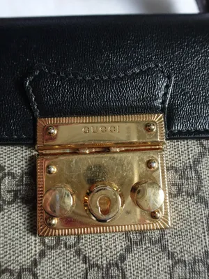 Gucci GG Supreme Monogram Calfskin Mini Padlock Top Handle Shoulder Bag thumbnail 4