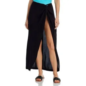 Aqua Swim Womens Black Sarong Beachwear Skirt Cover Up Size M/L NWT thumbnail 9