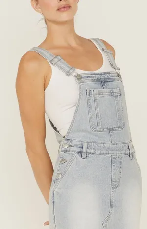 Brand New: CLEO + WOLF WOMEN'S LIGHT WASH DENIM SKIRTALL thumbnail 1