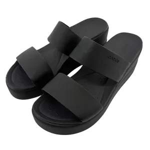 Crocs Brooklyn Mid Wedge Sandal Flip Flop Black Women 10 Summer Beach Vacation thumbnail 1