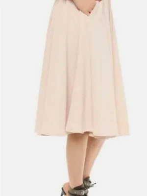 Torn by Ronny Kobo Almond May‎ Textured Lena Pleated Midi Skirt size Medium thumbnail 11