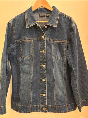 Chico’s Denim Jacket Boxy Denim Size Large thumbnail 1