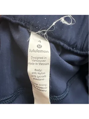 Lululemon Stretch Mid-Rise Cropped Pant 23" True Navy Blue Drawstring Trousers 4 thumbnail 5