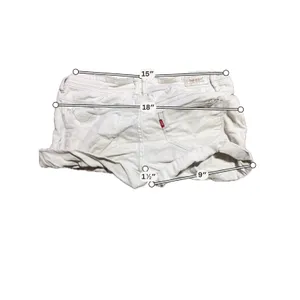 Levis White Denim Cuffed Shorts Womens Size 5 Low Rise Stretch Ramie Blend thumbnail 7