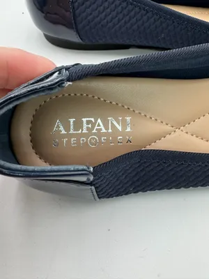 Alfani Step N Flex Women’s Size 6M Navy Blue Patent Cap Toe Ballet Flats thumbnail 4