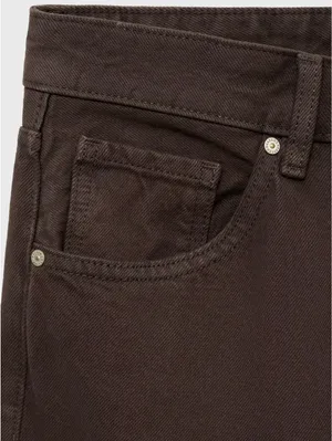 Mango Miami Medium-Rise Straight-Fit Jeans NWT Chocolate Size 0 EUR 32 thumbnail 5