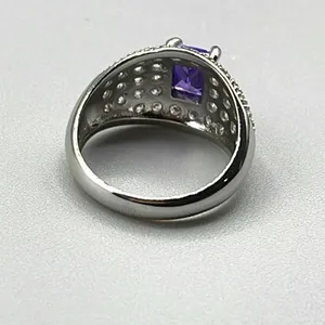 Boutique Silver plated & amethyst ring size 9. thumbnail 7