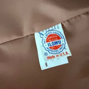 Abe‎ Schrader Vintage Tan Faux Suede Blazer Gold Crest Buttons ILGWU Size 10 thumbnail 8