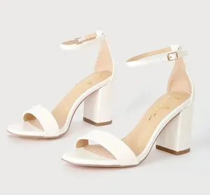 Lulus white block heels thumbnail 1