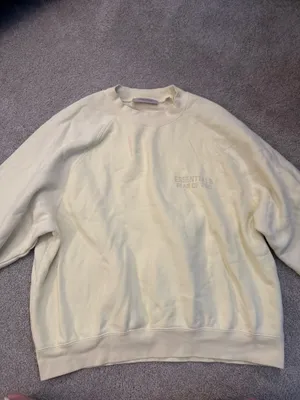 light yellow fear of god essentials sweatshirt thumbnail 2