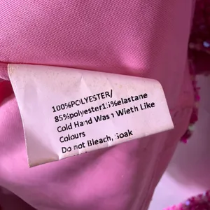 Petal & Pup Kelly Pink Sequin Velvet Mini Dress V Neck Cutout Long Sleeve Small thumbnail 12