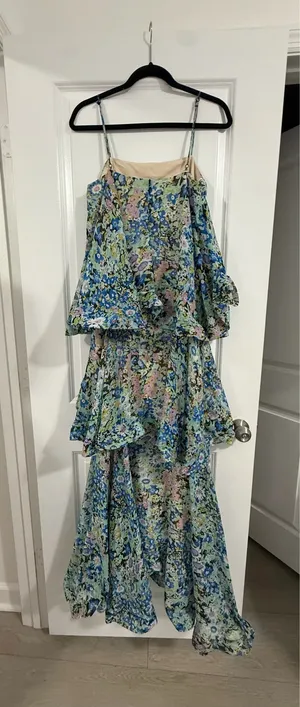 Armani maxi dress in multi - Floral Spaghetti-Strap Maxi Dress in Multi-Color thumbnail 5
