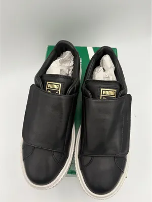 Puma Basket Platform Strap NEW $110 Sneakers Women's Black Leather Size 9 US thumbnail 2