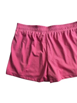 Lazy sundays Pink Athletic Mesh Shorts with Red Contrast Side Panels Size XL thumbnail 2