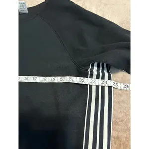 Avia Cropped Crewneck Sweatshirt Size XL 16-18 Black White Stripes Athleisure thumbnail 3