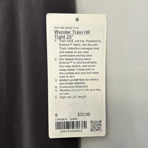 NWT Lululemon Wunder Train HR Tight 25" black size 6 Authentic thumbnail 7