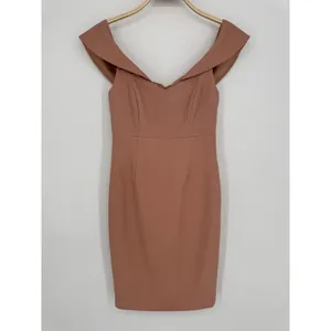 Bardot Eva Dress 6 Pink‎ Off The Shoulder Cocktail Wedding Guest Party Sheath thumbnail 3